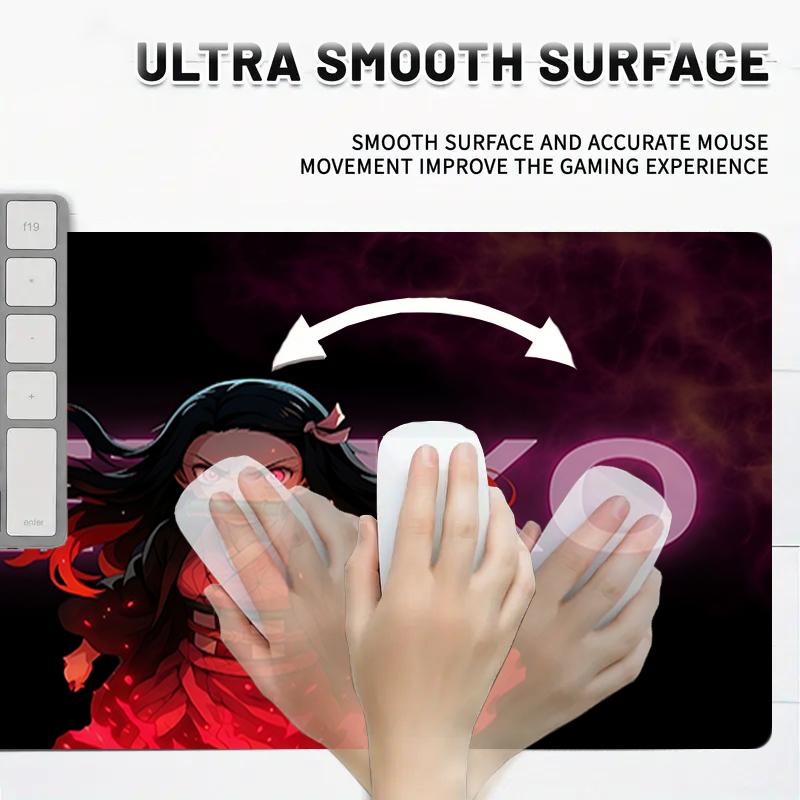 1Pc Nezuko'S Journey Through Shadows Gaming Mouse Pad Keyboard Desk Mat Non-slip Rubber Lock Edge Waterproof Computer Mousepad for Office Home Decor Y