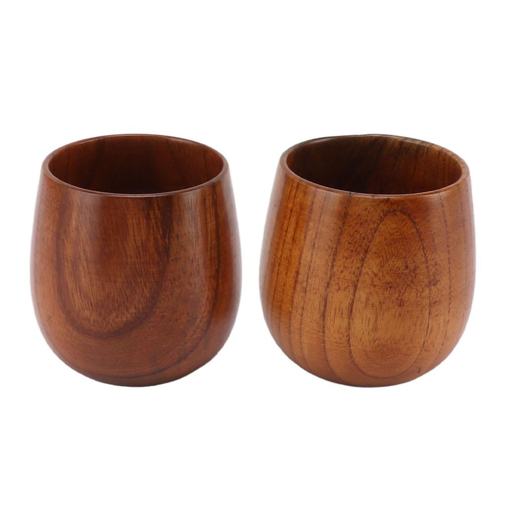 Wooden Tea Cups Multifunctional Safe Eco Friendly Wood Teacups for Drinking Tea Coffee Wine Beer Hot Drinks