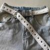 Y2K Lace Waistband Metal Buckle Dress Jeans Belt Fashion Canvas Waist Belt  Spicy Girls