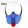 Roleplay Fetish Gear Neoprene Puppy Tongue Mask, Adjustable Muzzle Mouth Gag for Couples, Elastic Breathable Halloween Party Mask Dog Role Play, BDSM