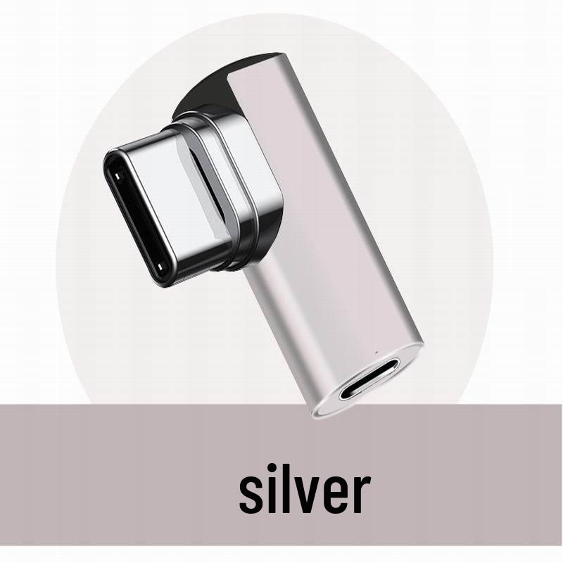 Exclusive L-shaped 100W Magnetic Type-C Male to Female Adapter Charger
