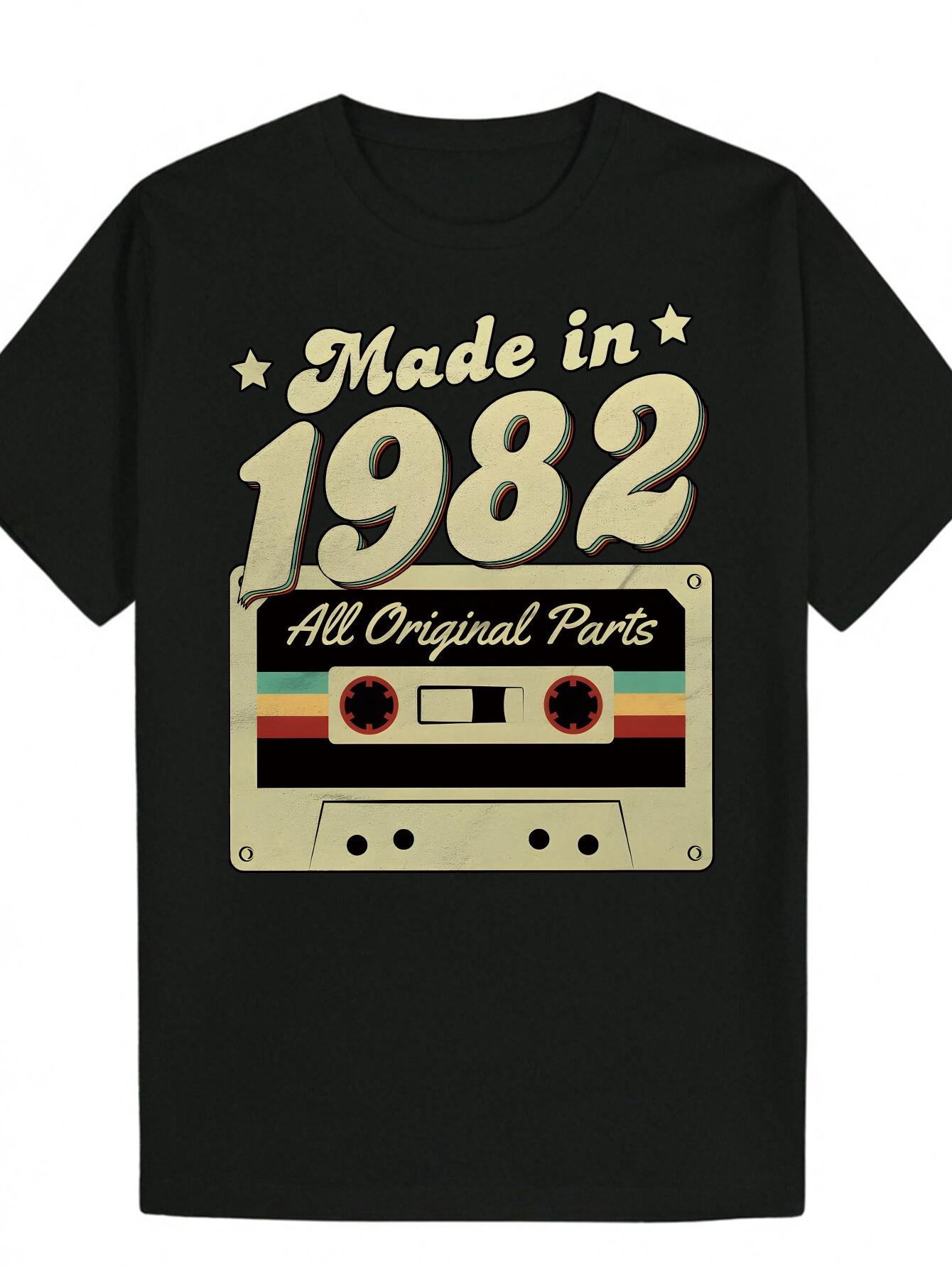 Retro 1982 Cassette Tape Graphic T-shirt -  Made in 1982 All Original Parts  Design XL