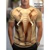 New Summer Men's Fashion T-shirt Personality Animal Printed Men's T-shirt Top