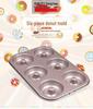 Yangchen Non-Stick 6-Cavity Round Donut and Bread Mold