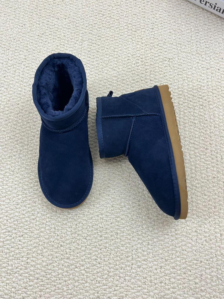 Damskie buty śniegowe wsuwane z prawdziwej skóry - Zimowa moda, Ciepłe i wszechstronne