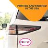 Pink Oval 'Dog Mom' Magnet Decal for Car, Laptop, and Cup
