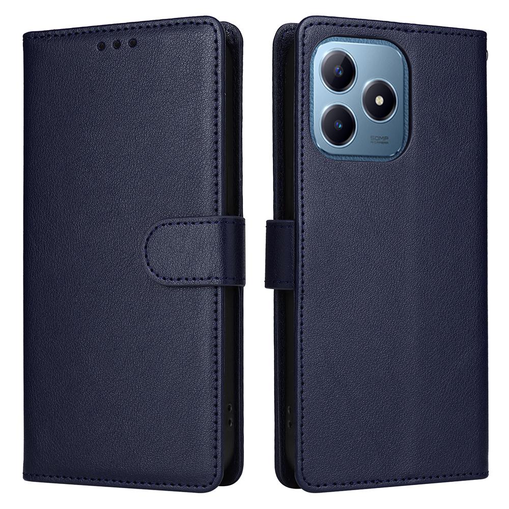 Phone Case For Realme C63 4G/C61 4G/C61 (India) 4G/Note 60/Narzo N63 4G Wallet Stand View PU Leather Cover with Wrist Strap