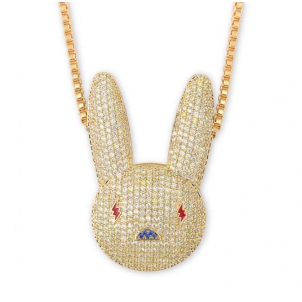 Creative Hip Hop Trend Personality Animal Rabbit Pendant Necklaces for Men Women Jewelry Gift