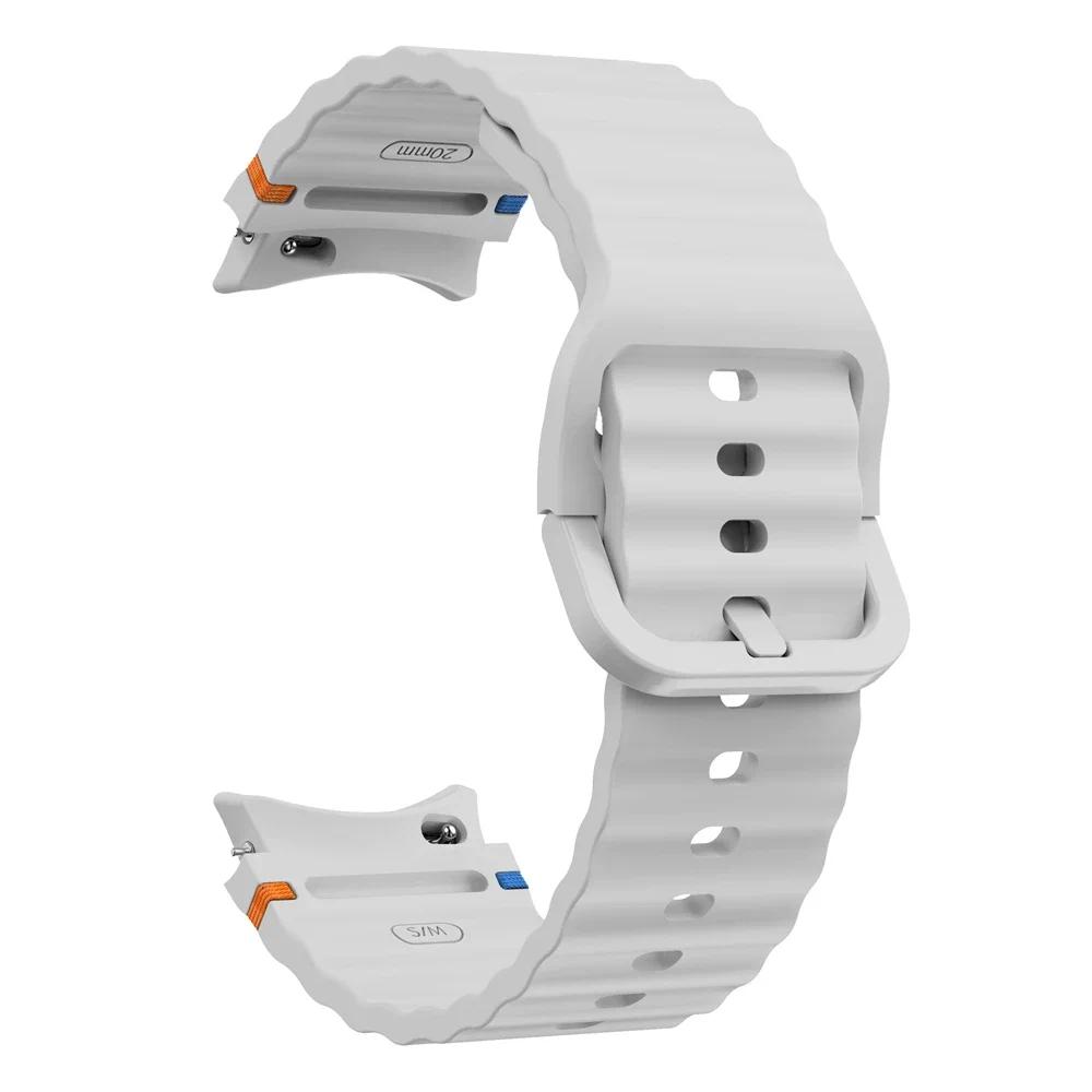 Oryginalny Silikonowy Pasek Do Samsung Galaxy Watch 7/FE/5 Pro Watch 6/4 Classic 44mm 40mm Bransoleta Pasek Correa Galaxy Watch 7 Pasek