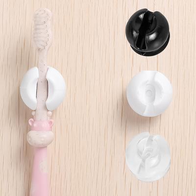 2PCS Simple Suction Wall Toothbrush Holder