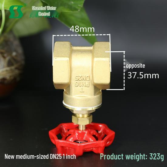 Brass Gate Valve for Water Meters with Thickened Silk Thread and PPR2 Double Hot Melt (4-6 Points)