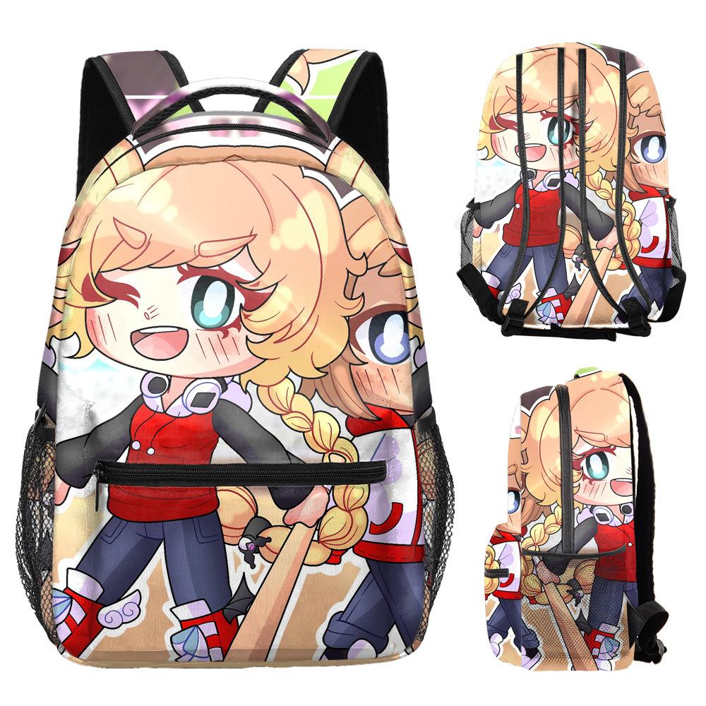 Cartoon Novelty Kpop Youthful School Bags Unisex Gacha Life Travel Bags 3D Print Oxford Waterproof Notebook Shoulder Backpacks