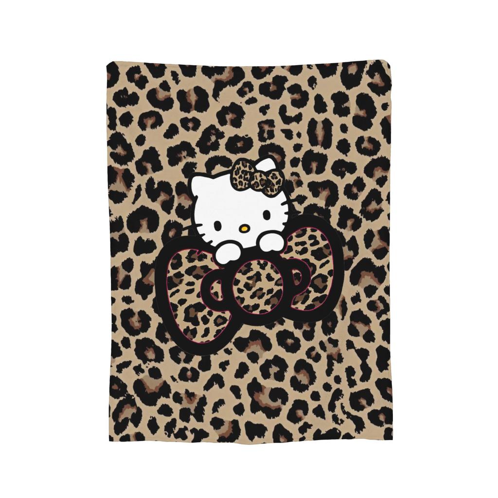 Hello Kitty Halloween Knitted Blanket Bats Ghost Plush Throw Blankets Home Couch Personalised Soft Warm Bedspreads,