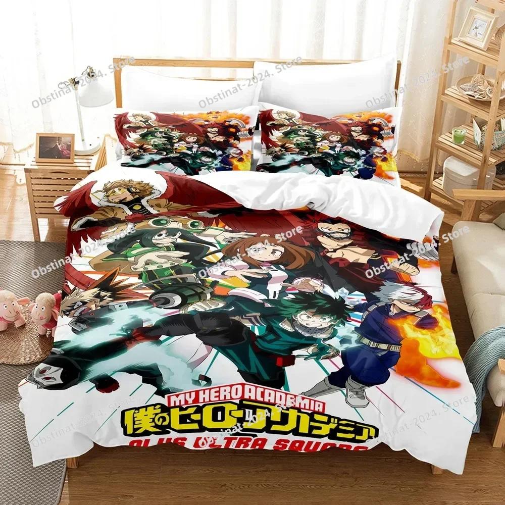 My Hero Academia Bettwäsche-Set Japan Anime Bequeme Bettbezüge Einzelbett Doppelbett Queen-Size Twin-Size Vollgröße Bettbezug Jugendzimmer