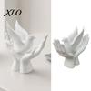 Tabletop Ring Holder 3D Printed Peace Pigeon on Hands Ornament, Minimalist Statue, Decorative Bird Statue Hand Sculpture with Stable Base for