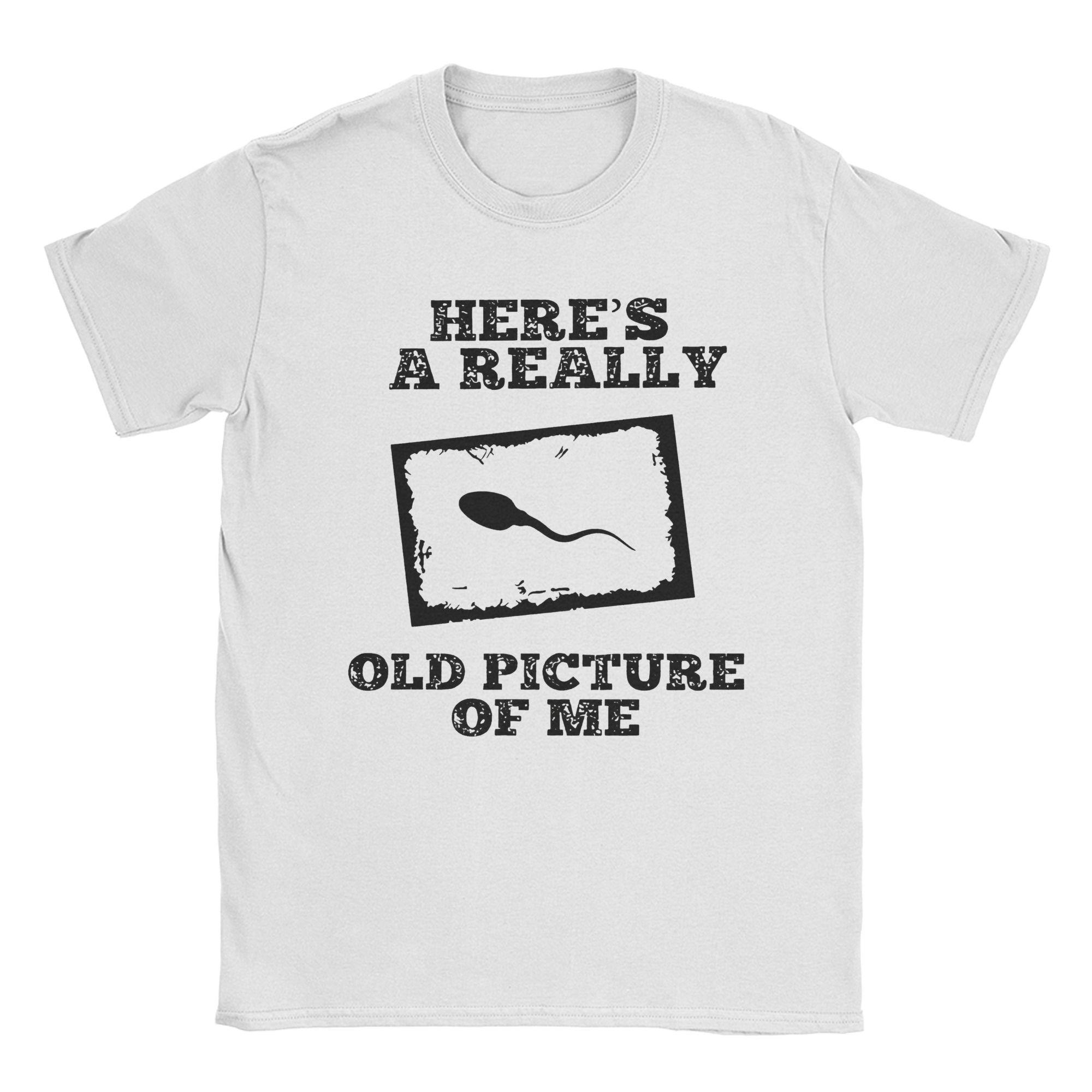 Мужская футболка Really Old Picture of Me Потрясающая Хлопок 100% Футболки Интересные Забавные Сперма Футболки Круглый вырез мерч Идея для подарка XL