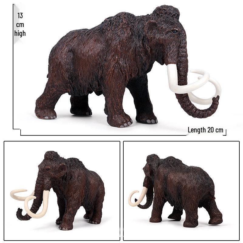 Children's Cognitive Wild Animal World: Elephant and Mammoth Figurine Set