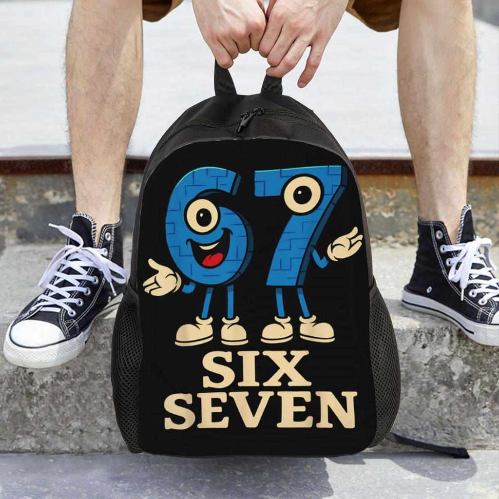 67 Six Seven 6-7 Funny Italian Brainrot Children Backpack for Girls Boys Kids Backpacks Cute Preschool Child School Bags
