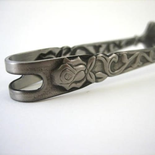 Todai Sugar Tongs, Silver, 3 x 12 x 3 cm, Rose, 11300401