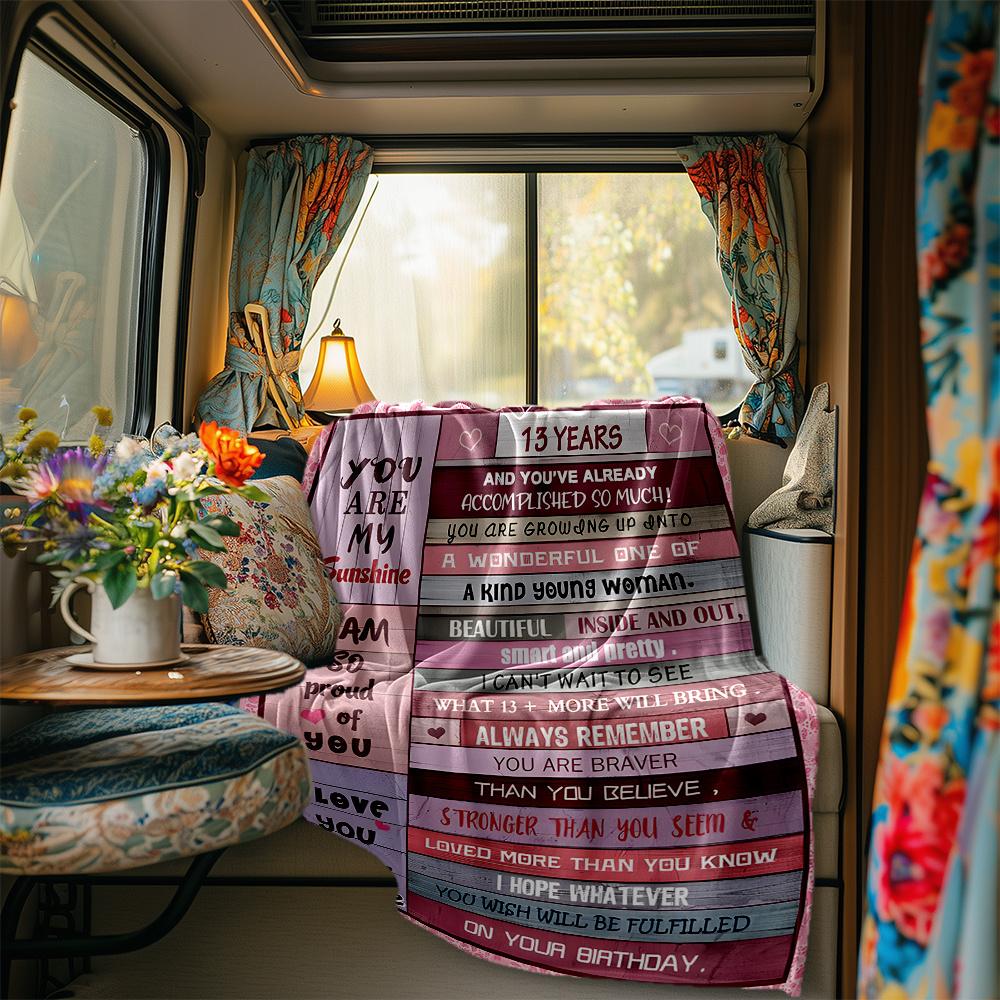 13 Years Of Growth And Pride Blanketcustomizable With Your Namecomfortable And Stylish Perfect For Travel Beds Chairs Offices Sofas Campingsuitable