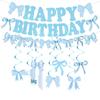 Roze Strik Verjaardag Feest Decoraties Set: Banner & Slingers