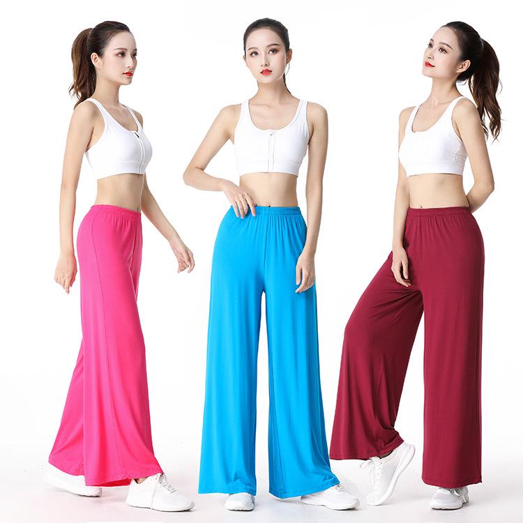 Plus-Size Modal Wide-Leg Yoga Pants - Comfortable, Breathable, and Sweat-Absorbent for Casual Sports and Fitness
