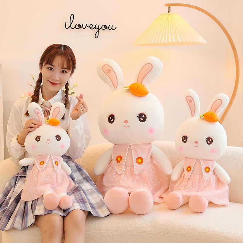 Cute Sweetheart Rabbit Plush Toy Little White Rabbit Doll Large Doll Ragdoll Cartoon Doll