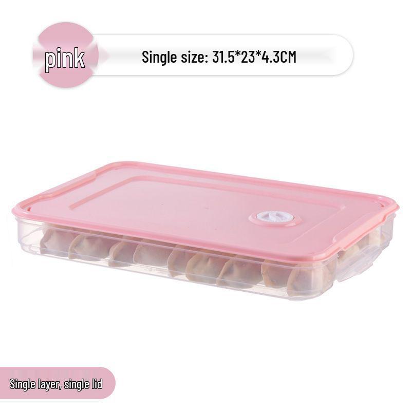Stackable Japanese-Style Dumpling & Wonton Freezer Storage Box розовый