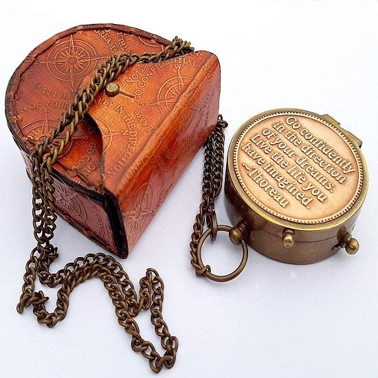 Busolă din alamă, Cadou pentru absolvire, Ziua confirmării, Botez, Cadou de Revelion, Zi de naștere, Aniversare, Împărtășanie, Cadou de camping