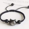 Simple Red Lucky Cat Braided Bracelets for Women Cute Animal Kitten Woven Rope Adjustable Bracelet Party Jewelry Friendship Gift