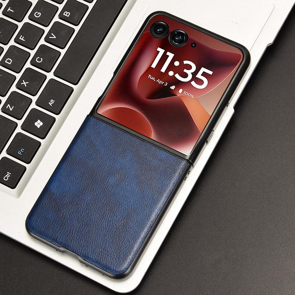 For Motorola Razr 60 Ultra 5G Case Litchi Texture PU Leather + PC Phone Cover