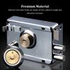 Antique Heavy-Duty Smooth Lock Front Door Padlock with Key Household Gear Universal House Locking Accessory