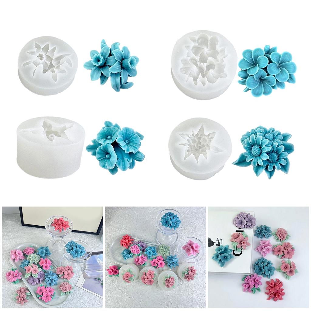 Multipurpose Flower Candle Sturdy Silicone Mould Small Size Craft Supplies for Stylish Candle Making and Decoration