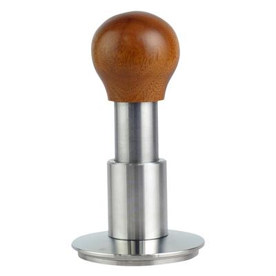 ABMH-kalibrierter, federbelasteter Barista-Kaffeetampfer, 58,5 mm, Holz, mit konstantem Druck für optimalen Kaffeegenuss