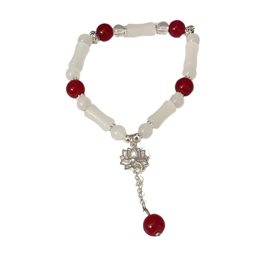 Stilvolles chinesisches Sommer-Lotusblumen-Armband Modernes geometrisches Damen-Accessoire Mode