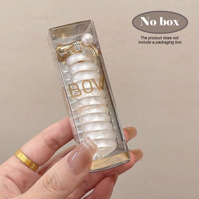 2024 New Summer Sweet Elastic Hair Bands Women Spiral Coil Telephone Wire Scrunchies Hair Ties Rope Ponytail Hair Accessories