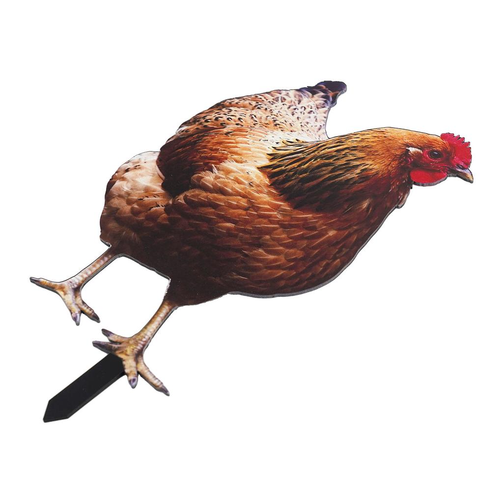 Chicken Sign Poles Acrylic Chicken Design Cute Garden Accessories
