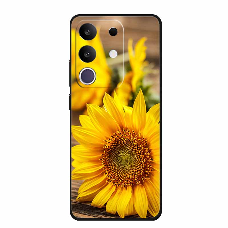 Phone Case For Vivo T4x 5G Y300T 2025 Case 6.72" Black Silicone TPU Soft Back Cover For Vivo Y29 4G Cases Y 29 Coque Funda Para