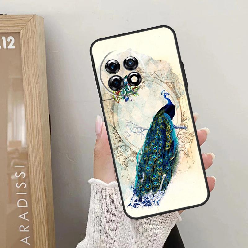 Bird Peacock Feather Case For OnePlus Nord 5 CE 4 3 2 Lite N20 N30 OnePlus 15 13 12 R 10T 13T 10R 8T 9 10 11 Cover
