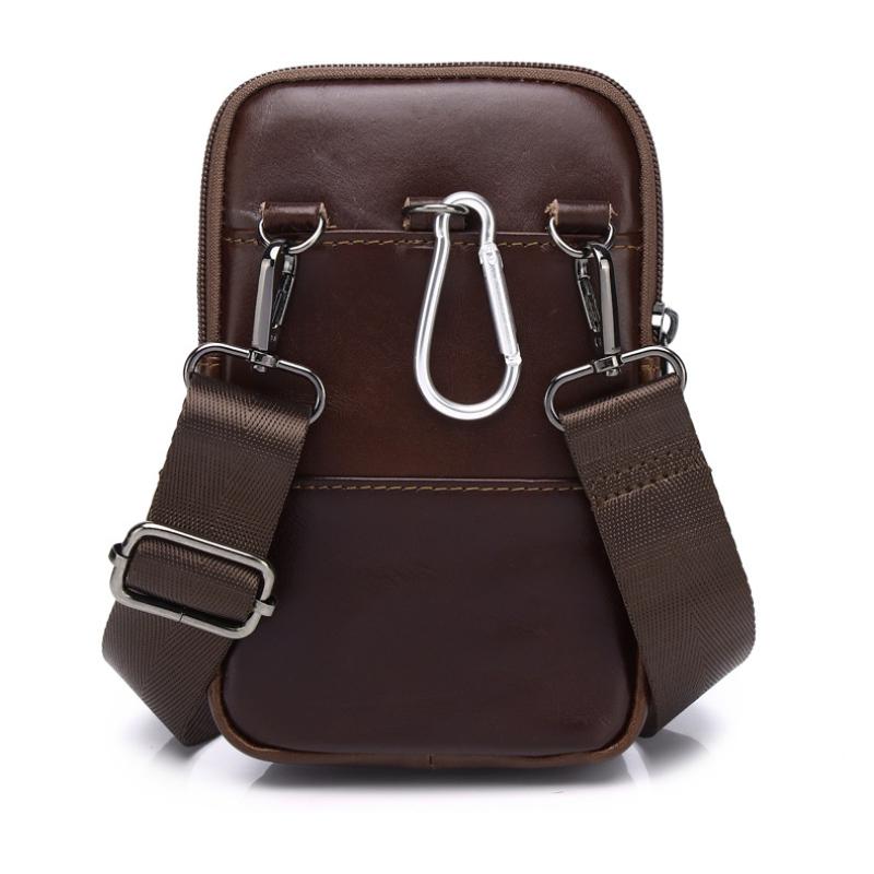 Herren One-Shoulder Messenger Handytasche Retro Multifunktionale Schnalle Handy Hüfttasche Lässige Herrentasche