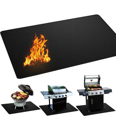 Under Grilling Mats For Outdoor Grills High Temperature Resistant Fire Mat For Patios Lawn