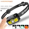 Induction Headlight USB Charging Digital Display Outdoor Running Cycling Fishing Lightweight LED Headlight