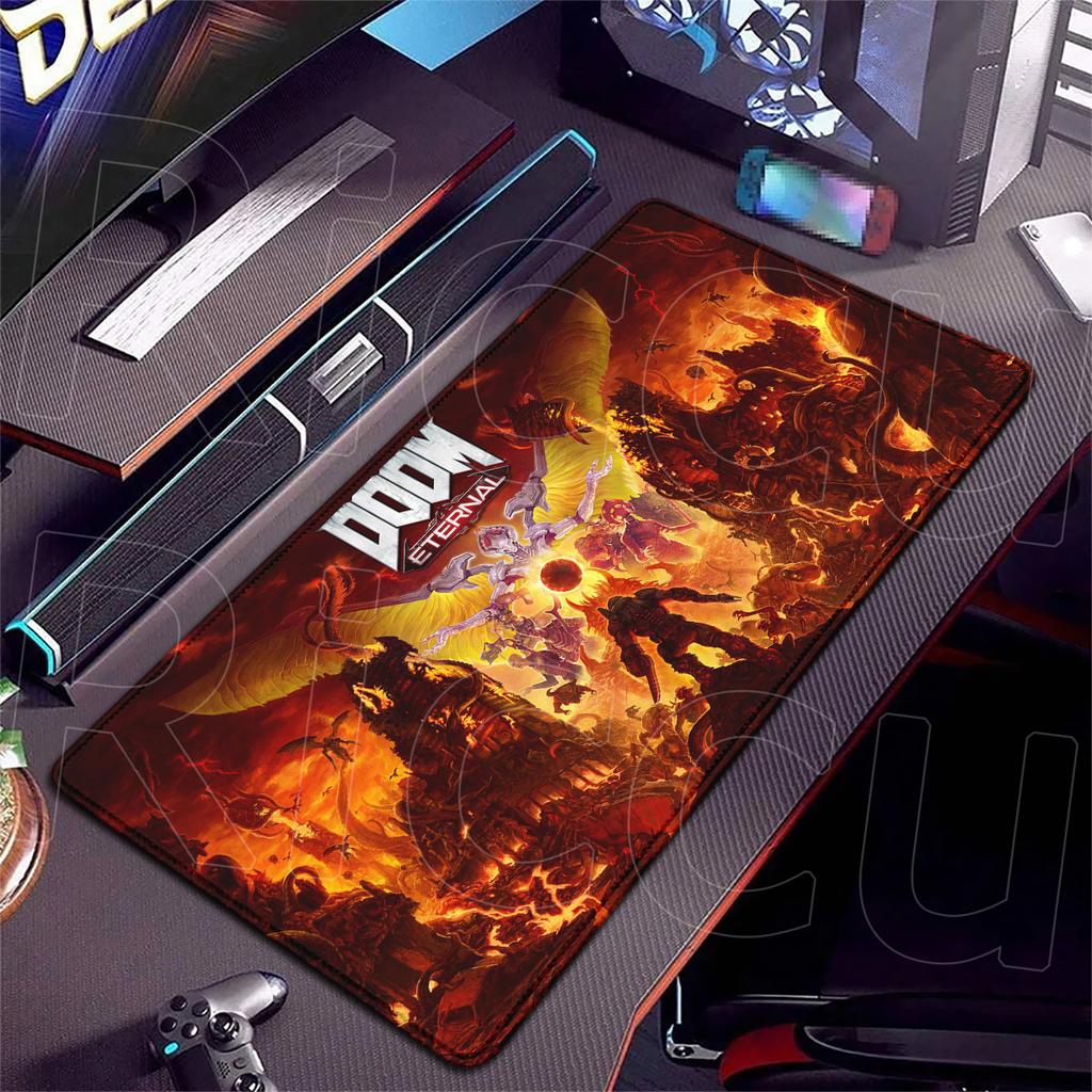 PC-Zubehör 400x900mm Schreibtischmatte Beliebte Spiele D-Doom Mauspads Großes Gaming-Mauspad LockEdge Computer Tastatur Tisch Schreibtischmatte