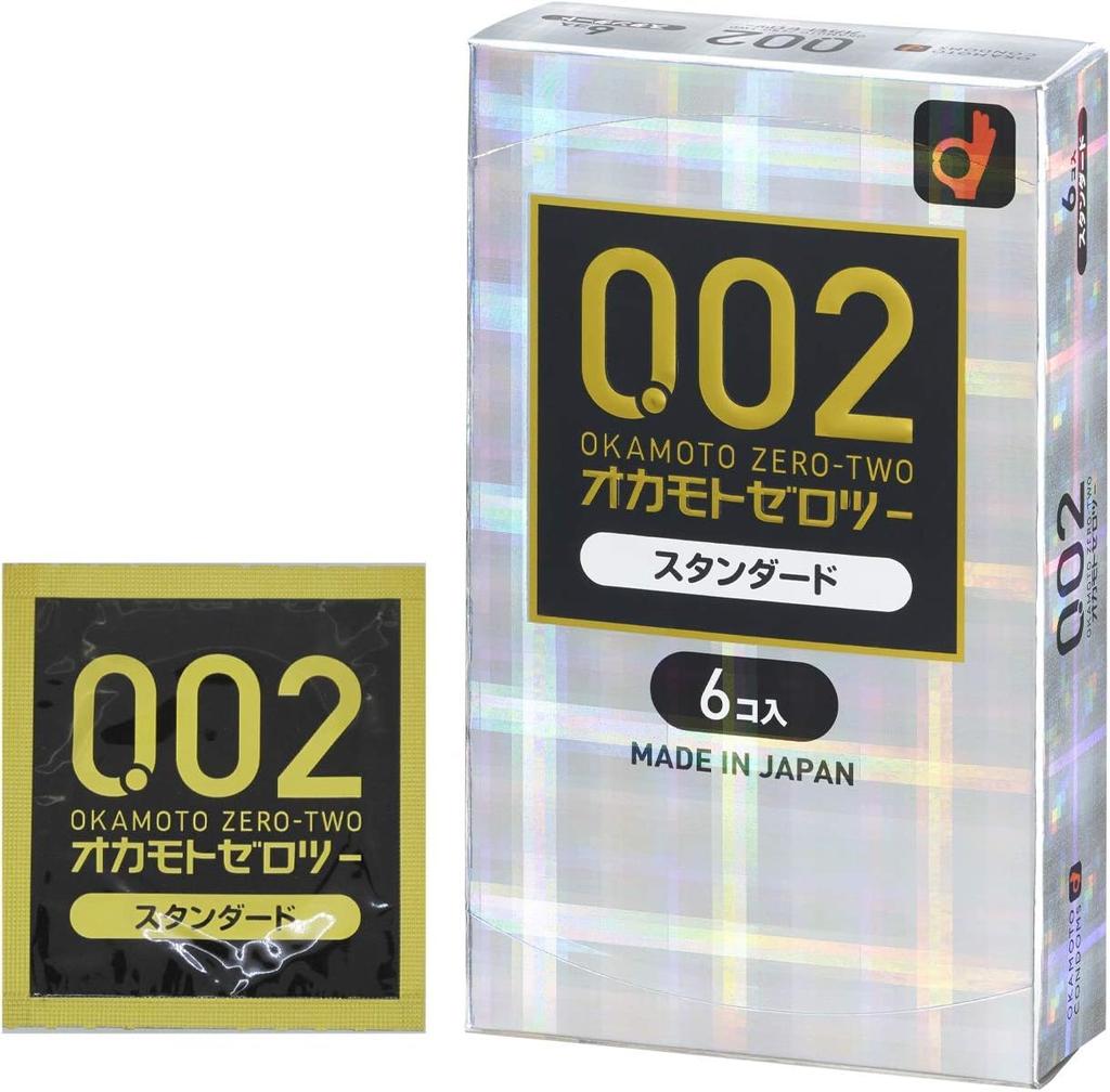 Okamoto Condoms Okamoto Condoms Zero Zero Two EX Standard 6 pieces with stick lotion 0.02 (2 boxes)