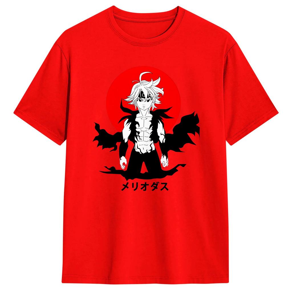 Streetwear T Shirt Summer Anime Meliodas Main Character Hipster T Shirts Cotton for Unisex Y2K Classic Short Sleeve Top Tees