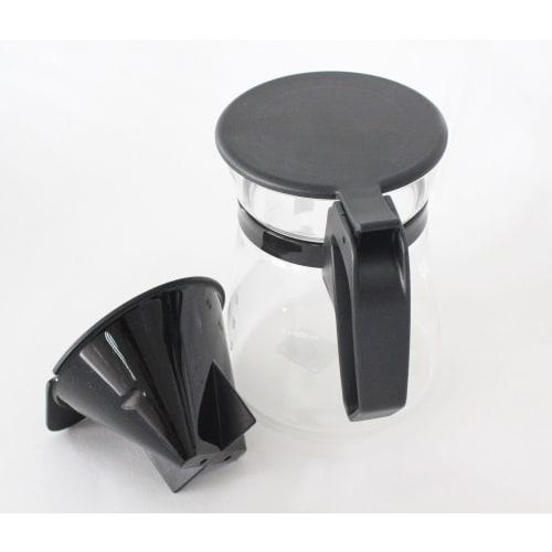 Iwaki Heat-Resistant Glass Coffee Server & Dripper Pot, Coffee House, 600ml, KT8685-BK, Clear