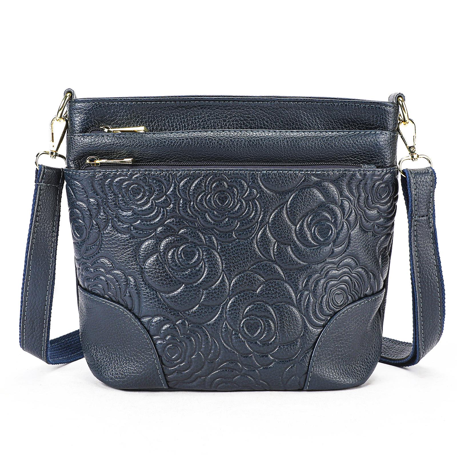 

Cowhide Leather Bucket Shoulder Bag - Genuine Leather, Large Capacity, Perfect for Middle-Aged Moms, Versatile Shoulder or Crossbody Use.