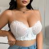 Women's Small Breast Bra with Lace Gathered Breasts and Underwire Front Buckle Anti-sagging Strapless and Beautiful Back