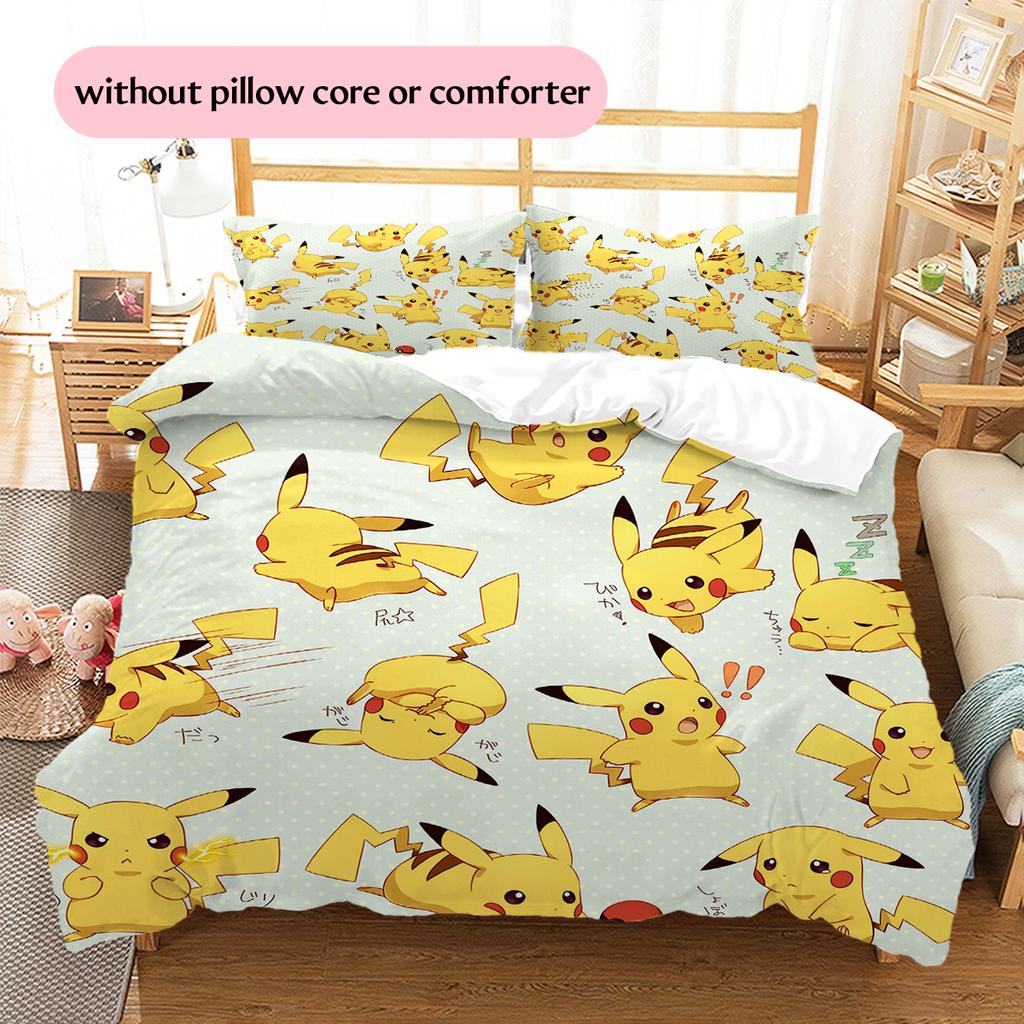 Pikachu Classic Bedding Set, Iconic Anime Character Bedroom Decor, Daily Home Decoration Gift.chl
