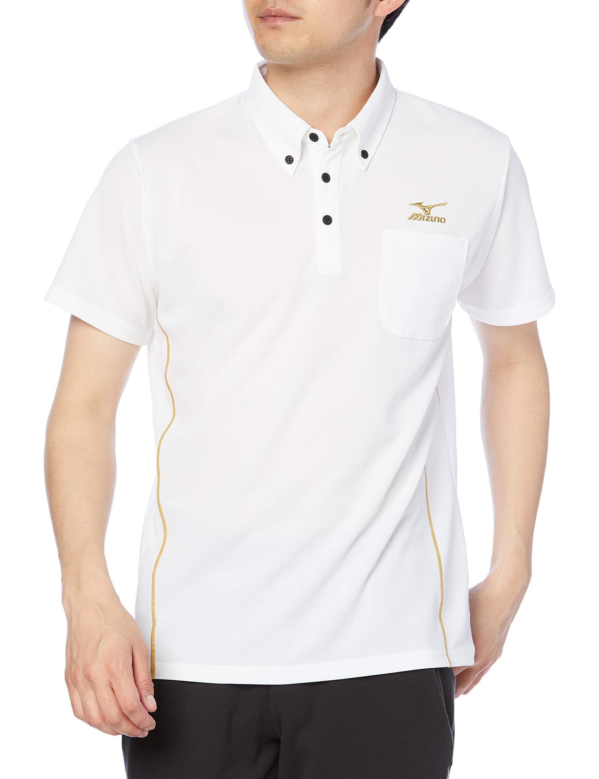 

Mizuno K2JA1190 Поло с коротким рукавом UPF15 UV Dynamotion XL Мужская рубашка, Влагоотводящая, Быстросохнущая, Защита, Посадка, Белая, белый